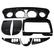 Gloss Black Gauge Stereo Accent Trim Cover Dash Panel Kit for Touring Models Electra Street Glide 14-23