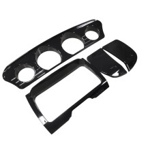 Motorcycle Stereo Gauge Panel Accent Trim Cover Panel Kit for Electra Glide Street Glide FLHX 14-23 Gloss Black