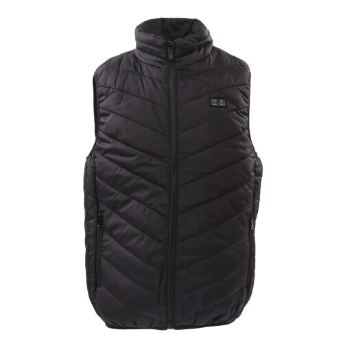 Heated Vest Dual Control USB Polyester for Winter Outdoor Black 1