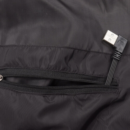 Heated Vest Dual Control USB Polyester for Winter Outdoor Black 2