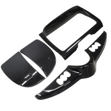 Motorcycle Stereo Accent Trim Cover Dash Panel Kit for Touring Glide Electra Street Glid 14-23 Gloss Black