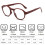 Reading Glasses for Women Blue Light Blocking Foldable Red 1.5+ Magnification Computer Reader 4