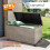 270L Polyrattan Garden Box with Wheels Grey 4
