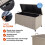 270L Polyrattan Garden Box with Wheels Grey 5