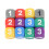 12pcs Colorful Plastic Dice - 1.3cm Rounded Corners for Math & Games 3