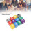12pcs Colorful Plastic Dice - 1.3cm Rounded Corners for Math & Games 4