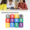 12pcs Colorful Plastic Dice - 1.3cm Rounded Corners for Math & Games 5