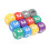 12pcs Colorful Plastic Dice - 1.3cm Rounded Corners for Math & Games 7