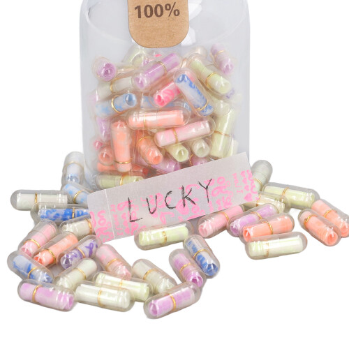 Glass Bottle with 100 Message Capsules