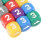 12pcs Colorful Plastic Dice - 1.3cm Rounded Corners for Math & Games 8