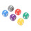 12pcs Colorful Plastic Dice - 1.3cm Rounded Corners for Math & Games 12