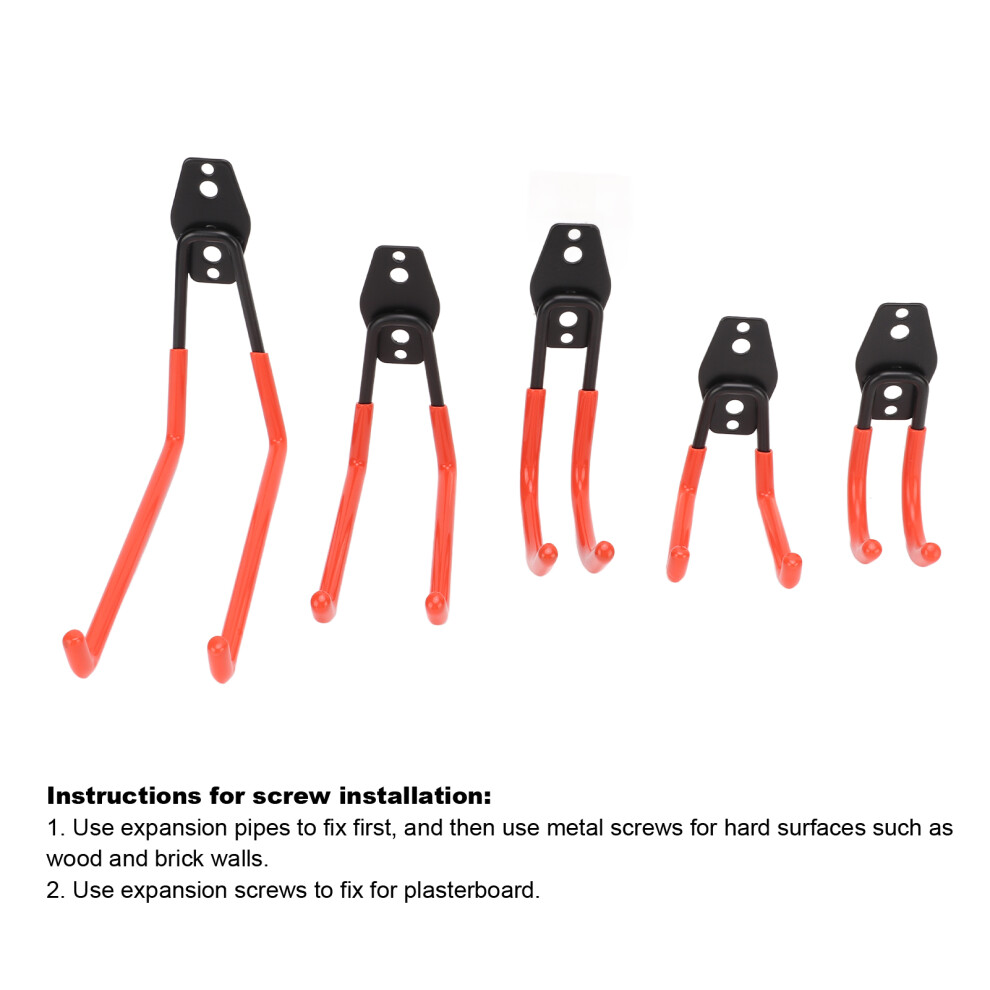 5 Heavy Duty Double Hooks 40Kg Each 7293282479081