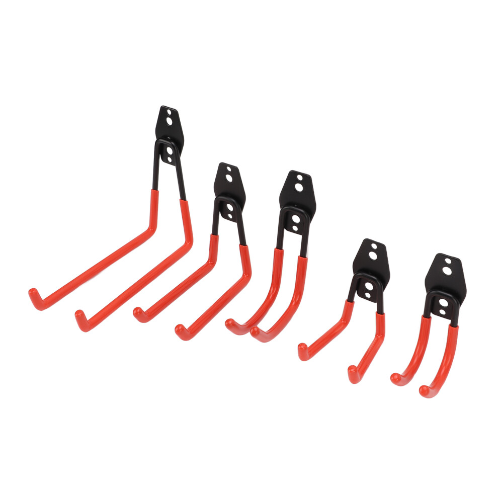 5Pcs Garage Storage Hooks Set, 40Kg Heavy Duty Wall Mount Hangers Orange 6941390632317