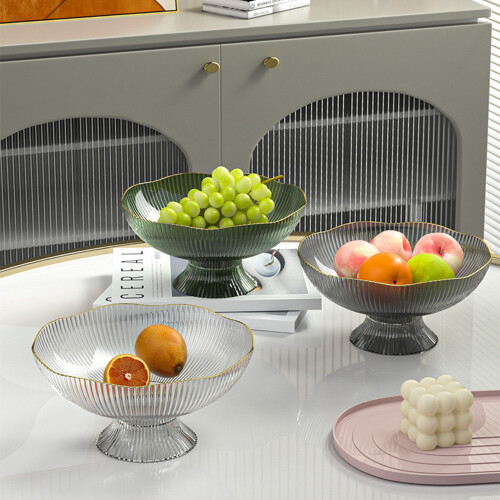 Plastic Footed Fruit Plate with Draining Hole, 25x12x13cm 2