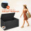 280L Waterproof Garden Storage Box Black Rattan 8