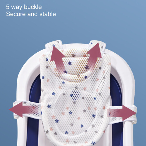 Baby Bath Seat Support Net, Adjustable, Breathable Mesh, Soft Headrest 2