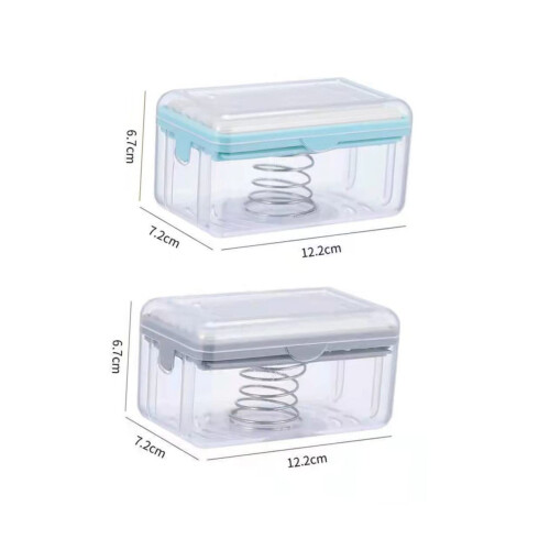 2pcs Modern Bathroom Soap Dish Set with Quick Foaming Action, Keeps Soap Dry 1