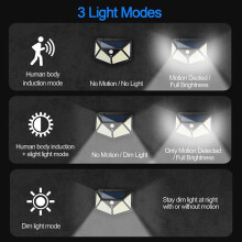 4Pack Luz Solar Led Luz Solar Exterior Luz Solar PIR Sensor de Movimento Luz Solar à Prova D' ÁGua Solar para Jardim