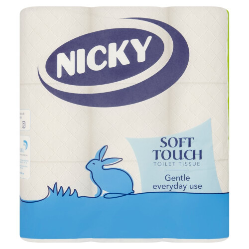 Nicky Soft Touch Toilet Tissue 9Roll (Pack of 5) 1