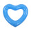 Heart Shaped Swimming Circle 45cm Inflatable Pool Float PVC Blue 4