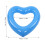 Heart Shaped Swimming Circle 45cm Inflatable Pool Float PVC Blue 10