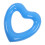 Heart Shaped Swimming Circle 45cm Inflatable Pool Float PVC Blue 12
