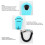 Sky Blue Dog Clicker with Black Wrist Strap and Ring Universal Training Tool 5