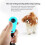 Sky Blue Dog Clicker with Black Wrist Strap and Ring Universal Training Tool 10
