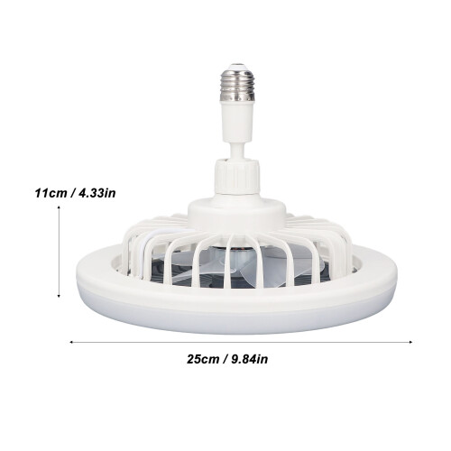 Adjustable Ceiling Fan Light 85-265V 30W with E27 Base for Home Room 1