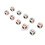 10PCS White Plastic Left Right Center Dice for Board Games, 1.6cm 2