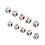 10PCS White Plastic Left Right Center Dice for Board Games, 1.6cm 6