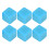 6Pcs Blue Plastic Blank Dice Set 30mm for Math Teaching & Board Games 3