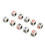 10PCS White Plastic Left Right Center Dice for Board Games, 1.6cm 10