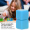 6Pcs Blue Plastic Blank Dice Set 30mm for Math Teaching & Board Games 5