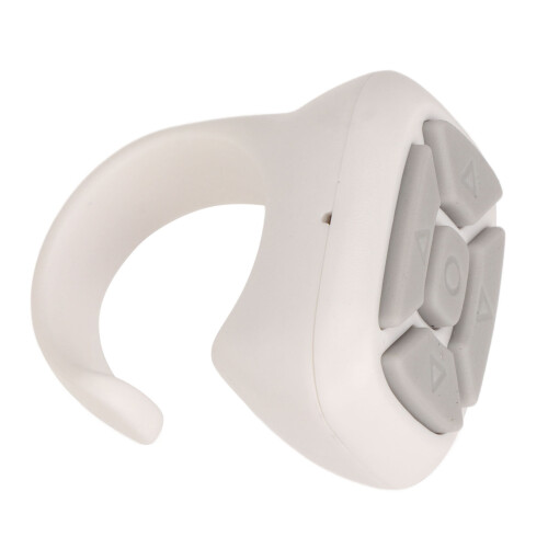 Bluetooth Remote Ring for TikTok & Camera, Rechargeable, 10m, White 2