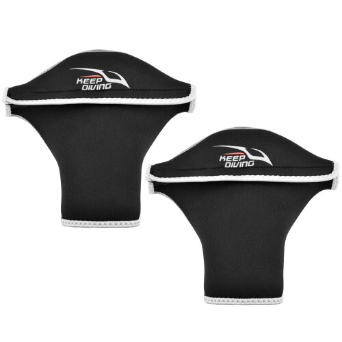 Guanti da paddleboard in neoprene da 3 mm, 23,7  21 cm, Oro/Argento 2