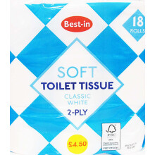 Bestin Soft Toilet Tissue 18  Rolls (Pack of 2)
