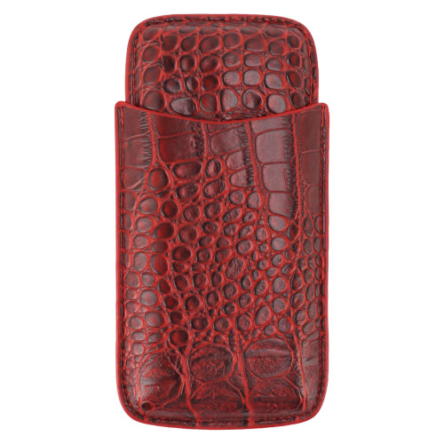 Leather Travel Cigar Case for3Cigars 1