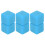 6Pcs Blue Plastic Blank Dice Set 30mm for Math Teaching & Board Games 15