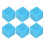 6Pcs Blue Plastic Blank Dice Set 30mm for Math Teaching & Board Games 16