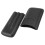 Leather Cigarette Case 3-Piece Capacity Portable Storage Box Black 6
