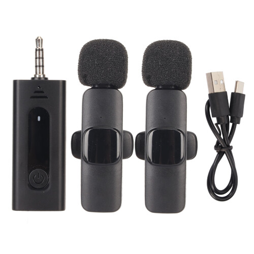 Wireless Lavalier Microphone 2x80mAh, 3.5mm, 20-20KHz, 9ms Delay 1