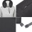 Cuscino da viaggio portatile a forma di U, 15,5x61cm, nero 3