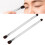 2pcs Silver Double Ended Eyeshadow Brush Set Soft Fiber Eye Makeup Tools 16