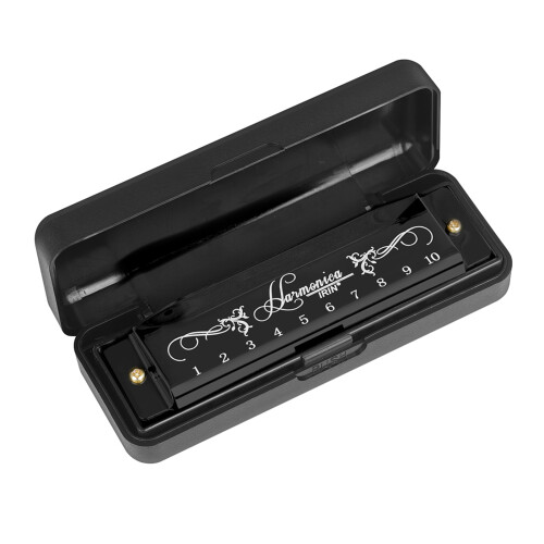 IRIN 10-Hole C Key Harmonica 20 Tones Portable Mini with Case 1