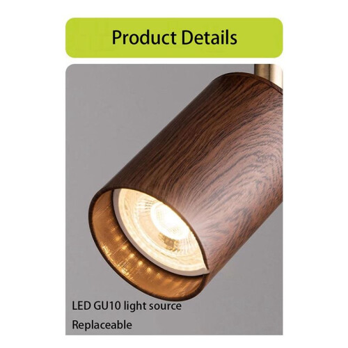 Led Spot Light Mounted Spotlights Adjustable Angle Walnut Small Ceiling Lamp Aluminum Material 2