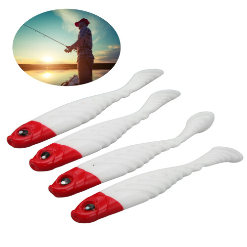 4 T-Tail Soft Lures 75mm 3.2g