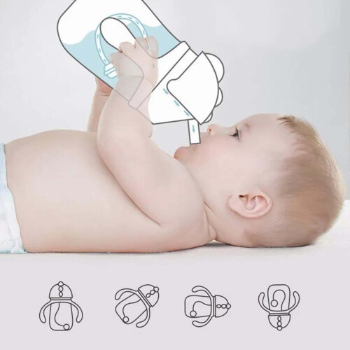 Leakproof 250ml Baby Straw Cup, 16cm, Blue, Odorless, Safe 2