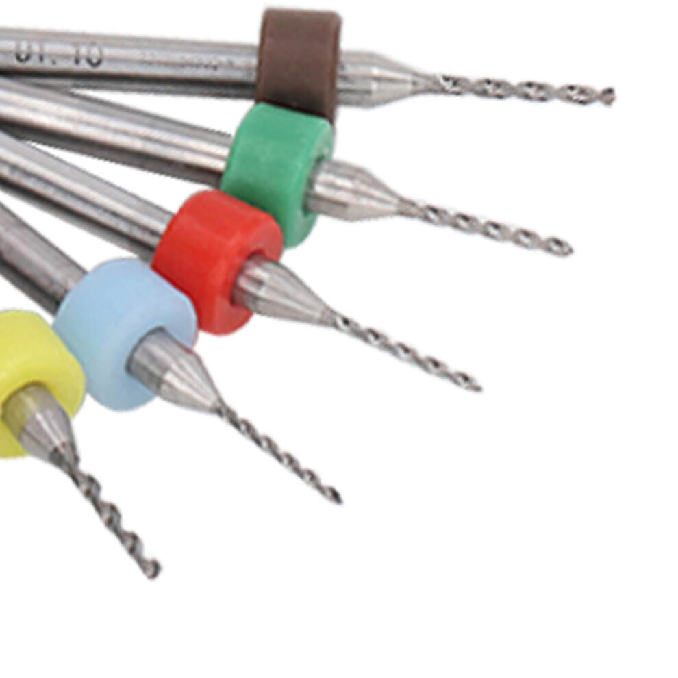 Twist Drill Set, 10 Bits Tungsten 1/8in