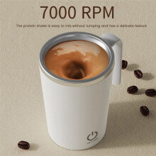 Zelfroerende Koffiemok, Oplaadbare Automatische Magnetische Mengbeker, 400 Ml Elektrische Mengbeker, Automatische Mengbeker, Wit